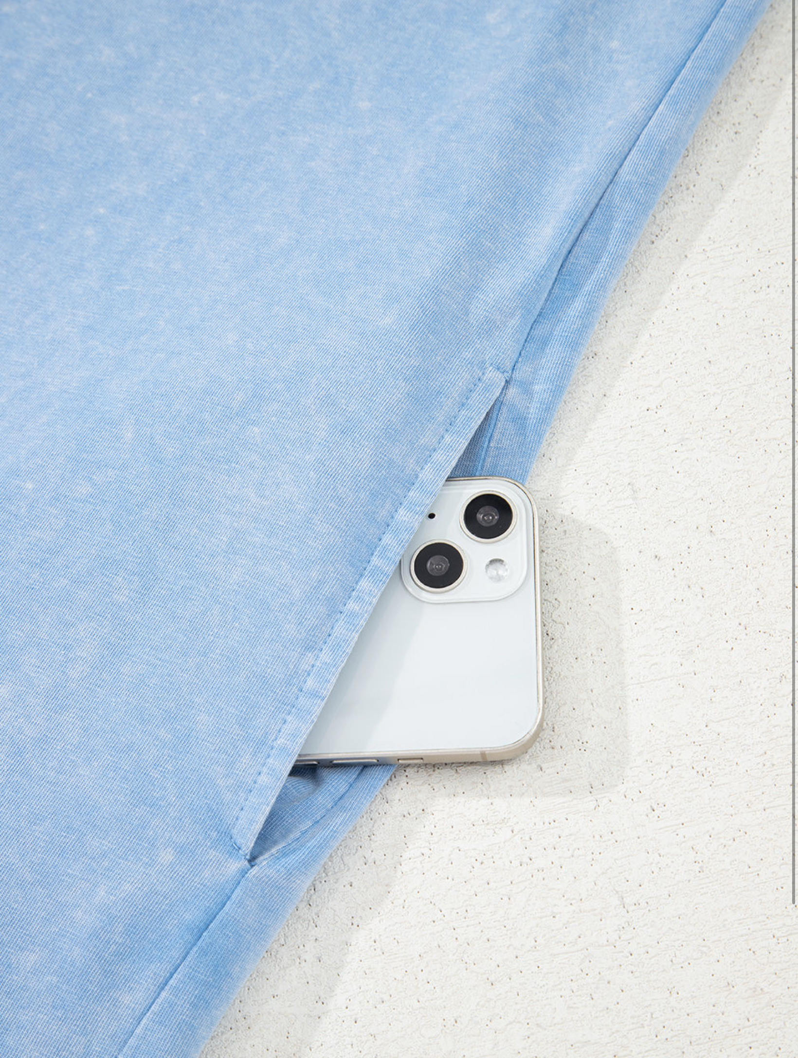 Light Blue Mineral Wash Tank Dress with Pockets